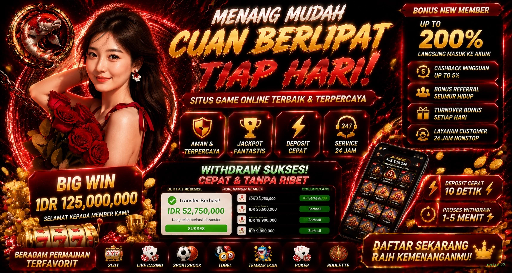 ratu123 Bonus Menarik
